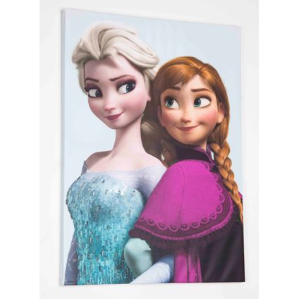 Toile imprimée Soeurs Elsa & Anna Disney 70 x 50cm Multicolore