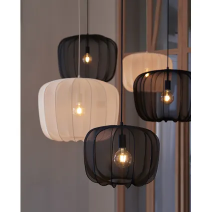 Light & Living - Hanglamp PLUMERIA - Ø50x37.5cm - Zwart 8