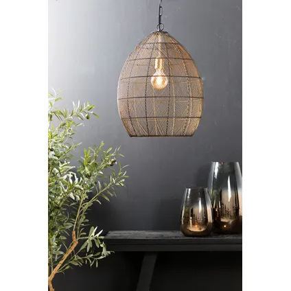 Light & Living - Hanglamp Meya - 40x40x53 - Zwart 4