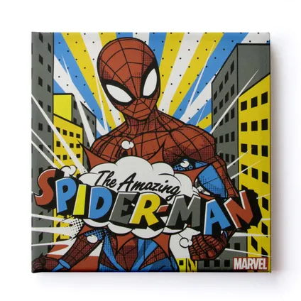 Set de 3 toiles imprimées Spiderman 30 x 30cm Multicolore 3