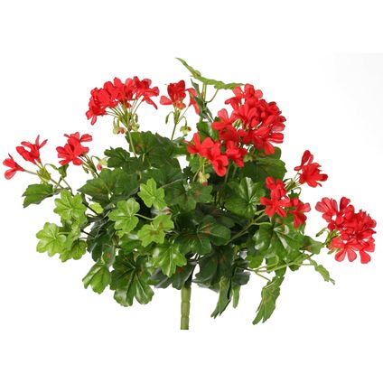 TopArt Kunstplant boeket - Oostenrijkse geranium - rood - 40 cm