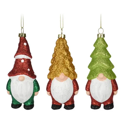 Home and Styling kersthanger gnome - kunststof - 12,5 cm 2