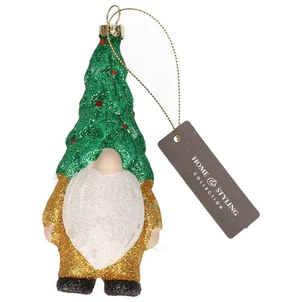 Home and Styling kersthanger gnome - kunststof - 12,5 cm 2