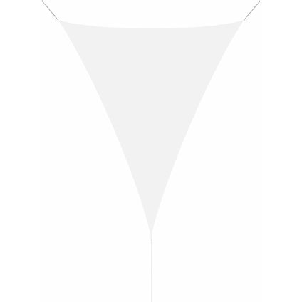 Toile d'ombrage triangulaire perméable à l'eau 3x3x4,24m Blanc