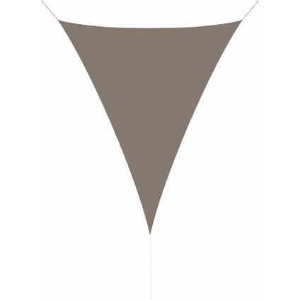 Toile d'ombrage triangulaire perméable à l'eau 5x6x6 m Taupe