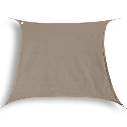 ﻿hanSe® - Toile d'ombrage carré hydrofuge 5x5 m - Taupe