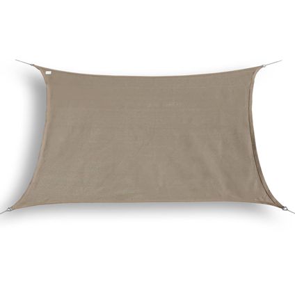 ﻿hanSe® - Toile d'ombrage triangulaire hydrofuge 2x4 m - Taupe