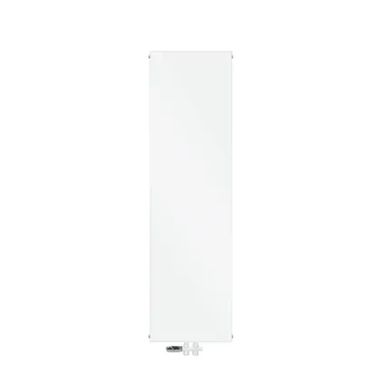 Radiateur plat moderne blanc salle de bain 452x1600 mm raccord central au sol