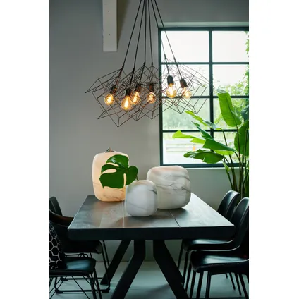 Light & Living - Hanglamp Kubinka - 25x25x26 - Zwart 3
