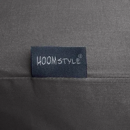 HOOMstyle Housse de Couette 100% Coton Percale - Qualité Supérieure - Lits-Jumeaux 240x240cm - Gris Anthracite 6