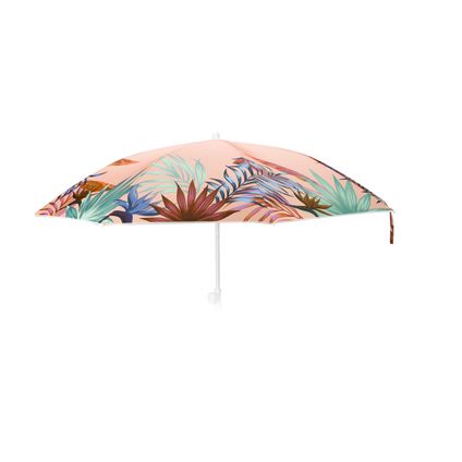 4goodz Parasol de plage Feuilles tropicales 180 cm - Rose