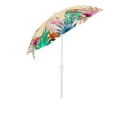 Parasol de plage Feuilles tropicales 180 cm - Jaune clair