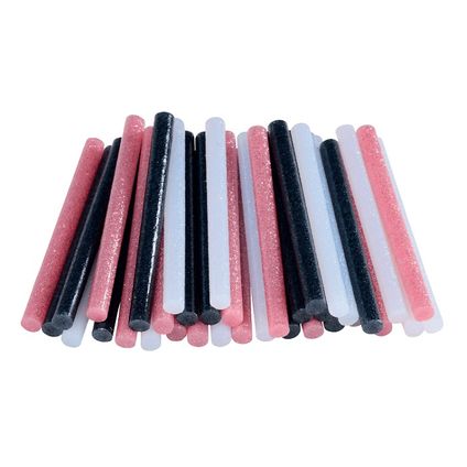 Rapid lijmpatronen gekleurd glitter - wit, roze en zwart 7x90mm (36 st.)