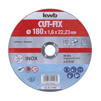 Meules KWB Cut-Fix 180x1.6x22.2mm 2