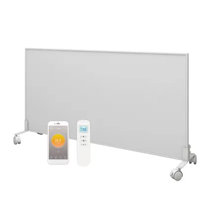 Quality Heating - Panneau infrarouge mobile - OR - 60,5 x 60,5 cm - 350 Watt - roulettes incluses 2