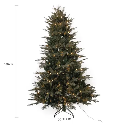 Wintervalley Trees - Kunstkerstboom Anderson met LED verlichting - 180x118cm - Groen 7