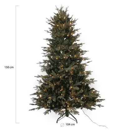 Wintervalley Trees - Kunstkerstboom Anderson met LED verlichting - 150x104cm - Groen 2