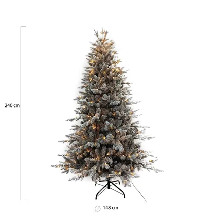 Wintervalley Trees - Kunstkerstboom George met LED verlichting - 240x148cm - Besneeuwd 2