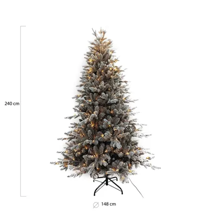 Wintervalley Trees - Kunstkerstboom George met LED verlichting - 240x148cm - Besneeuwd 7
