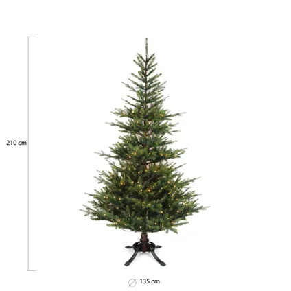 Wintervalley Trees - Kunstkerstboom Howard met LED verlichting -210x135cm - Groen 2