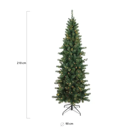 Wintervalley Trees - Kunstkerstboom Samson met LED verlichting - 210x90cm - Groen 3