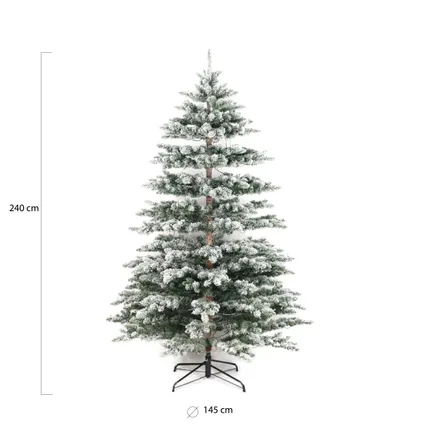 Wintervalley Trees - Kunstkerstboom Purden - 240x145cm - Besneeuwd 2