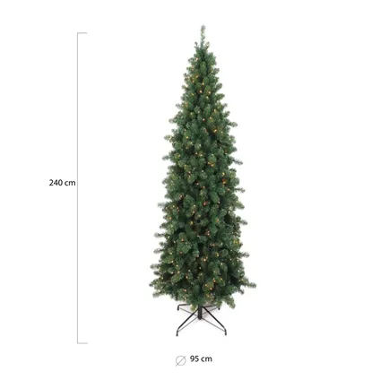 Wintervalley Trees - Kunstkerstboom Samson met LED verlichting - 240x95cm - Groen 2