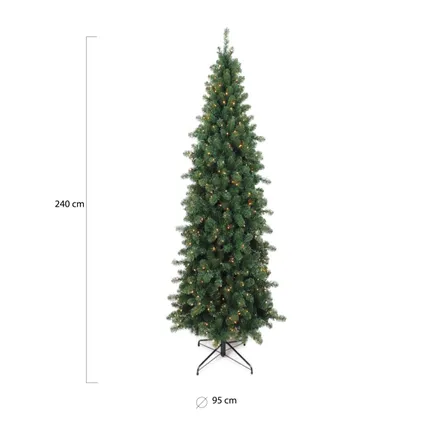 Wintervalley Trees - Kunstkerstboom Samson met LED verlichting - 240x95cm - Groen 3