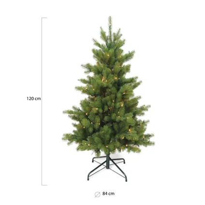 Wintervalley Trees - Kunstkerstboom Murray met LED verlichting - 120x84cm - Groen 2