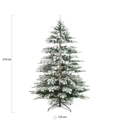 Wintervalley Trees - Kunstkerstboom Purden - 210x135cm - Besneeuwd 2