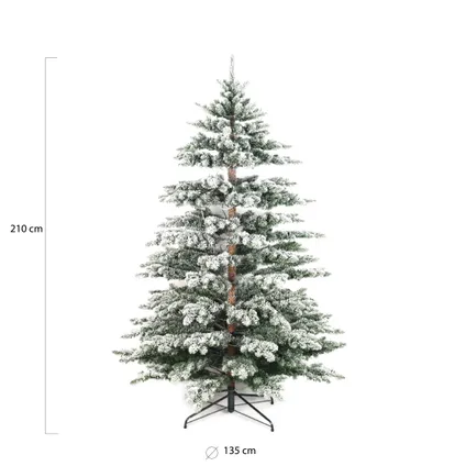 Wintervalley Trees - Kunstkerstboom Purden - 210x135cm - Besneeuwd 3