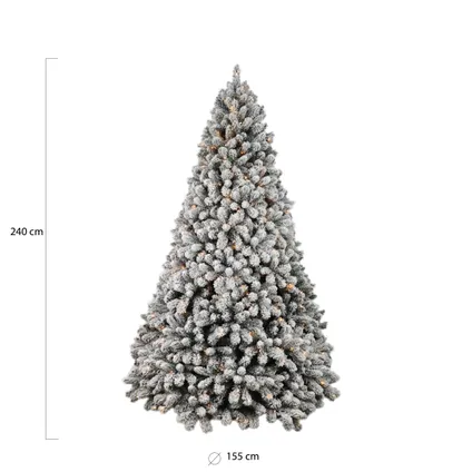 Wintervalley Trees - Kunstkerstboom Osler met LED verlichting - 240x155cm - Besneeuwd 2