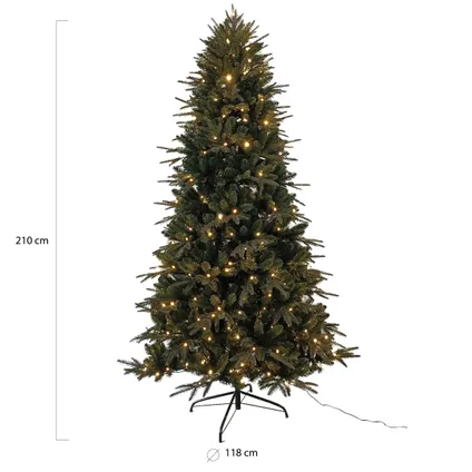Wintervalley Trees - Sapin de Noel artificiel Filip avec eclairage LED - 210x188cm - Vert 2