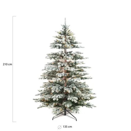 Wintervalley Trees - Kunstkerstboom Purden met LED verlichting - 210x135cm - Besneeuwd 2