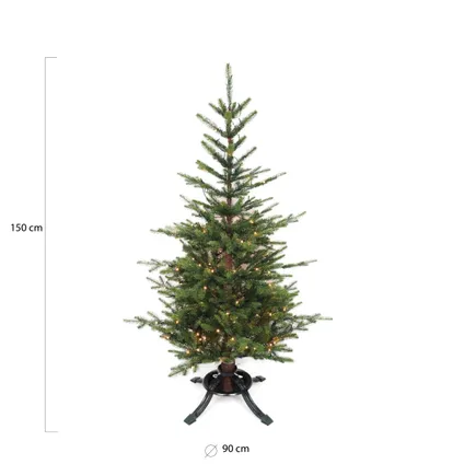 Wintervalley Trees - Kunstkerstboom Howard met LED verlichting - 150x90cm - Groen 3