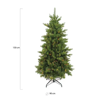 Wintervalley Trees - Kunstkerstboom Murray met LED verlichting - 150x90cm - Groen 2