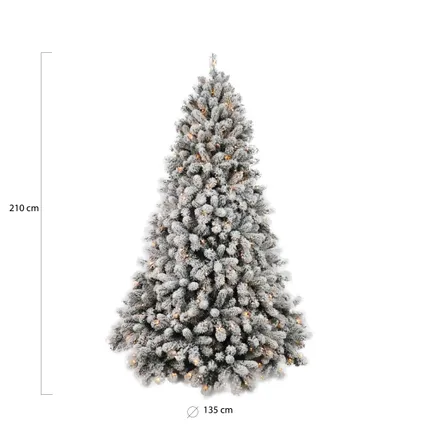 Wintervalley Trees - Kunstkerstboom Osler met LED verlichting - 210x135cm - Besneeuwd 2