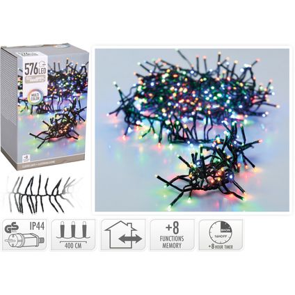 Christmas Decoration cluster lichtsnoer gekleurd- 420 cm -576leds