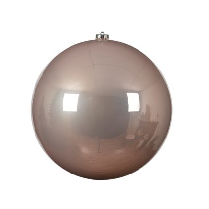 Decoris grote kerstbal - D25 cm - lichtroze - kunststof