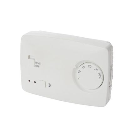 Perel Thermostat d'ambiance, non programmable, blanc 16.6 x 3.0 x 10.6cm, Blanc, ABS