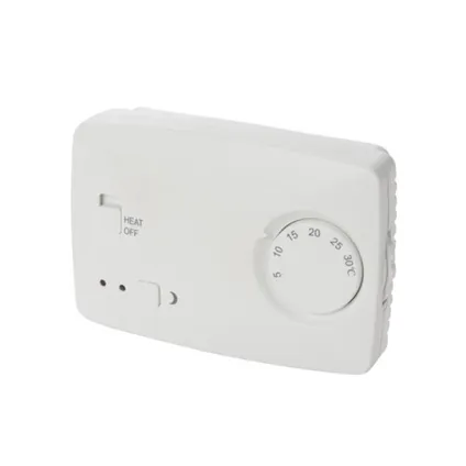 Perel Kamerthermostaat, niet programmeerbaar, wit 16.6 x 3.0 x 10.6cm, Wit, ABS