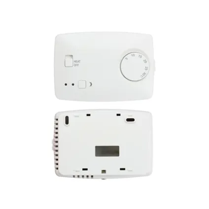 Perel Kamerthermostaat, niet programmeerbaar, wit 16.6 x 3.0 x 10.6cm, Wit, ABS 2
