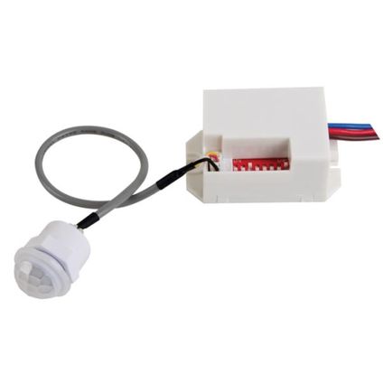 Perel Mini détecteur de mouvement, PIR, plage de détection 8 m, IP20 , Blanc