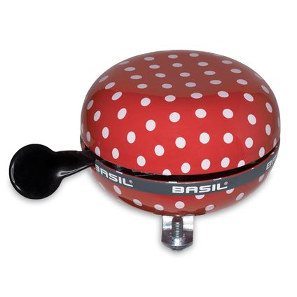Basil Polkadot fietsbel 80 mm rood / wit