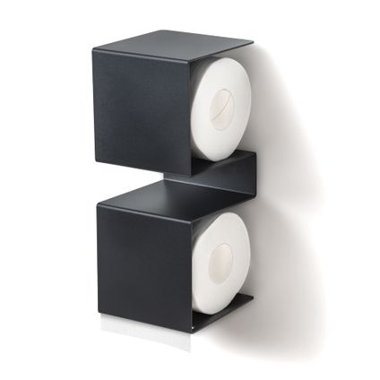 VDN Stainless porte-rouleau de papier toilette noir - Acier inoxydable - Suspendu