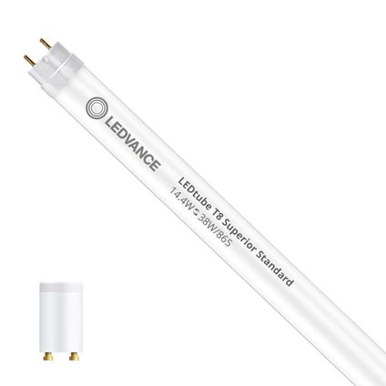 Ledvance LED Buis T8 Superior (EM/Mains) Standard Output 14.4W 2000lm - 865 Daglicht | 105cm -