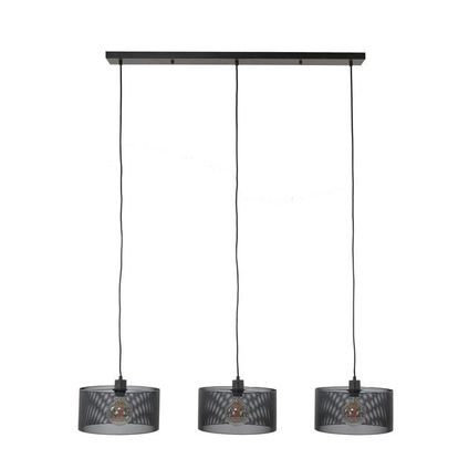 Hoyz Collection - Hanglamp 3L Mesh Round - Artic Zwart