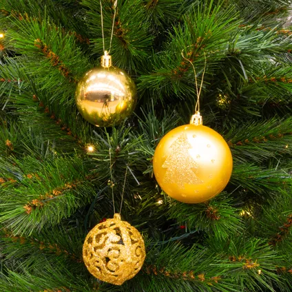 Giftsome Ensemble de boules de Noël dorées 60 pièces 3