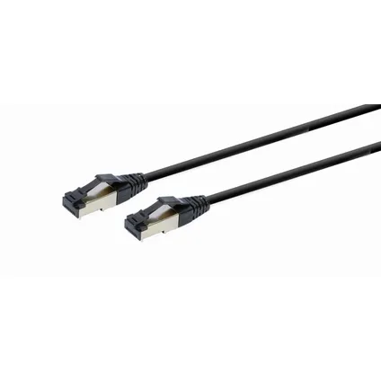 Câble réseau RJ45 CAT 8 S/FTP 100% cuivre Couleur Noir Longueur Cable  reseau 0,15 m