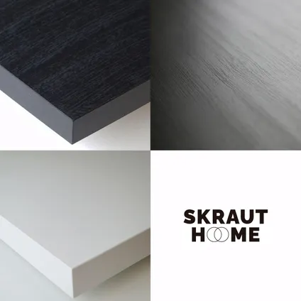 Skraut Home - Ensemble Meuble TV, 320x186x35cm, Blanc et noir 5
